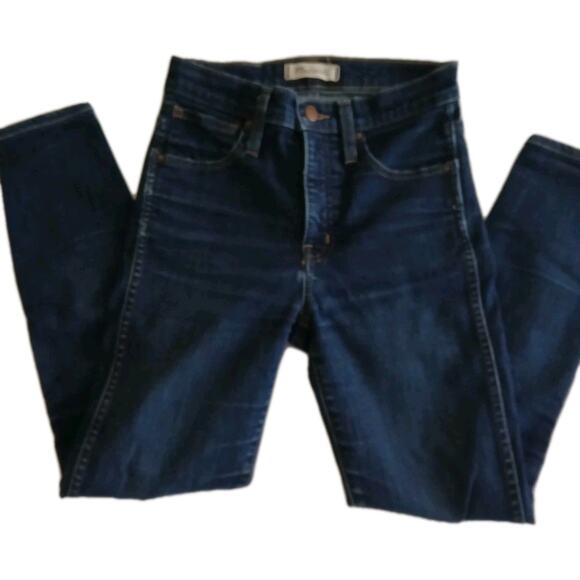 Madewell Denim - Madewell Women's Jeans Size 24 Dark Blue Washed High Rise Skinny Denims